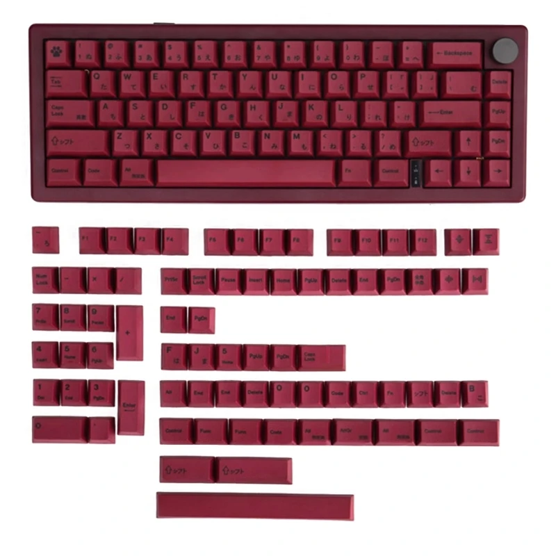

НОВАЯ минималистская красная 140-клавишная механическая клавиатура Keycap PBT DyeSublimation CherryProfile Высота для