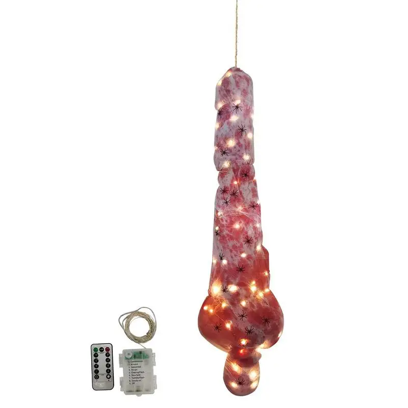 

Creepy Halloween Props Spider Web Corpse Haunted House Props Indoor & Outdoor Realistic Corpses Props Mummy Decorations With