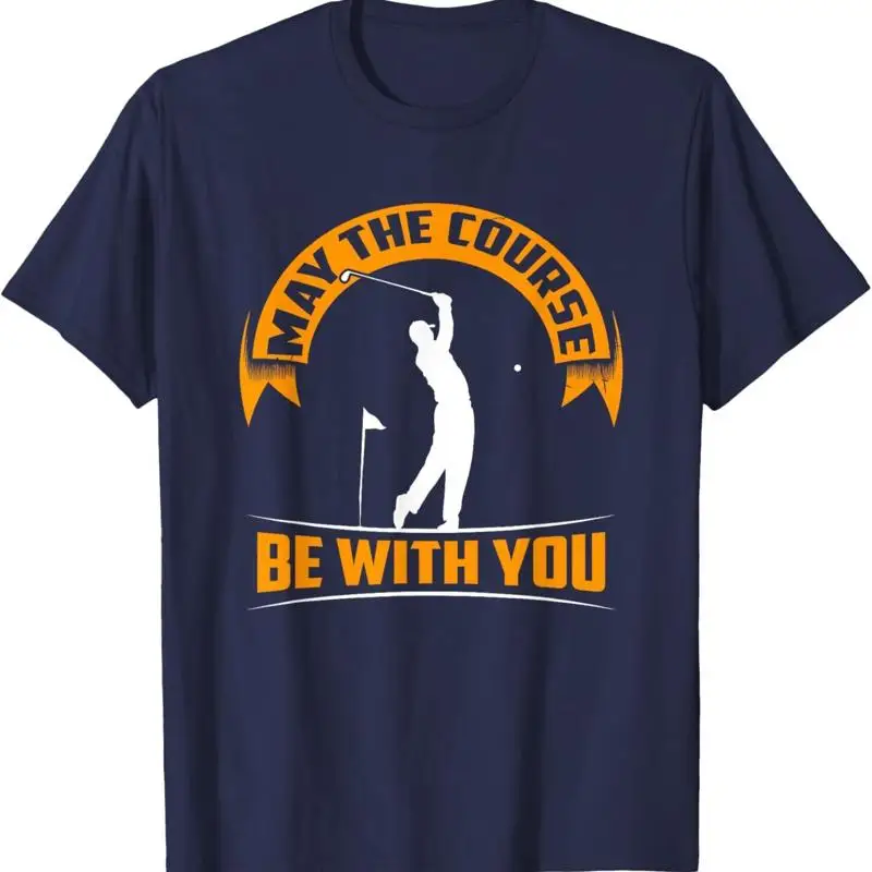 Фото Забавная футболка для игры в гольф May The Course Be With You №1