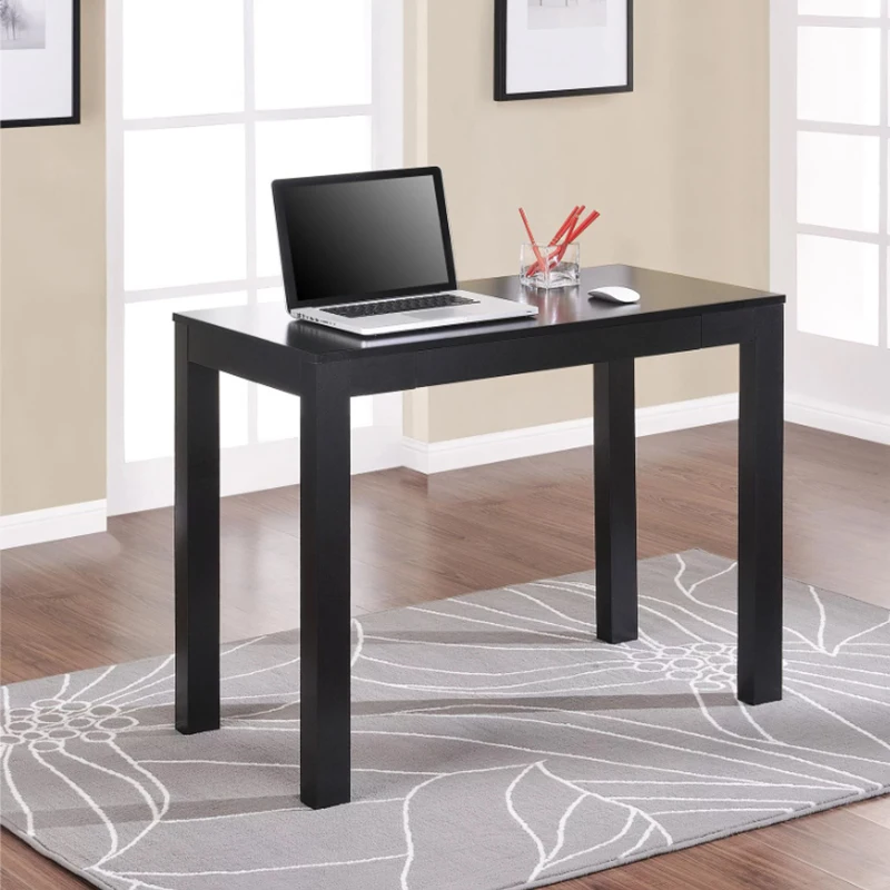 

Home Parsons Computer Desk with Drawer, Black