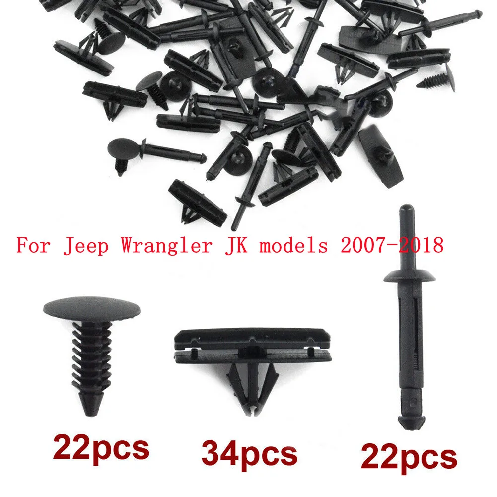 

78pcs Full Fender Flare Hardware Clip Mounting Kit For Jeep Wrangler JK Models 2007-2018 For Jeep Gladiator (JT) 2020 8109006