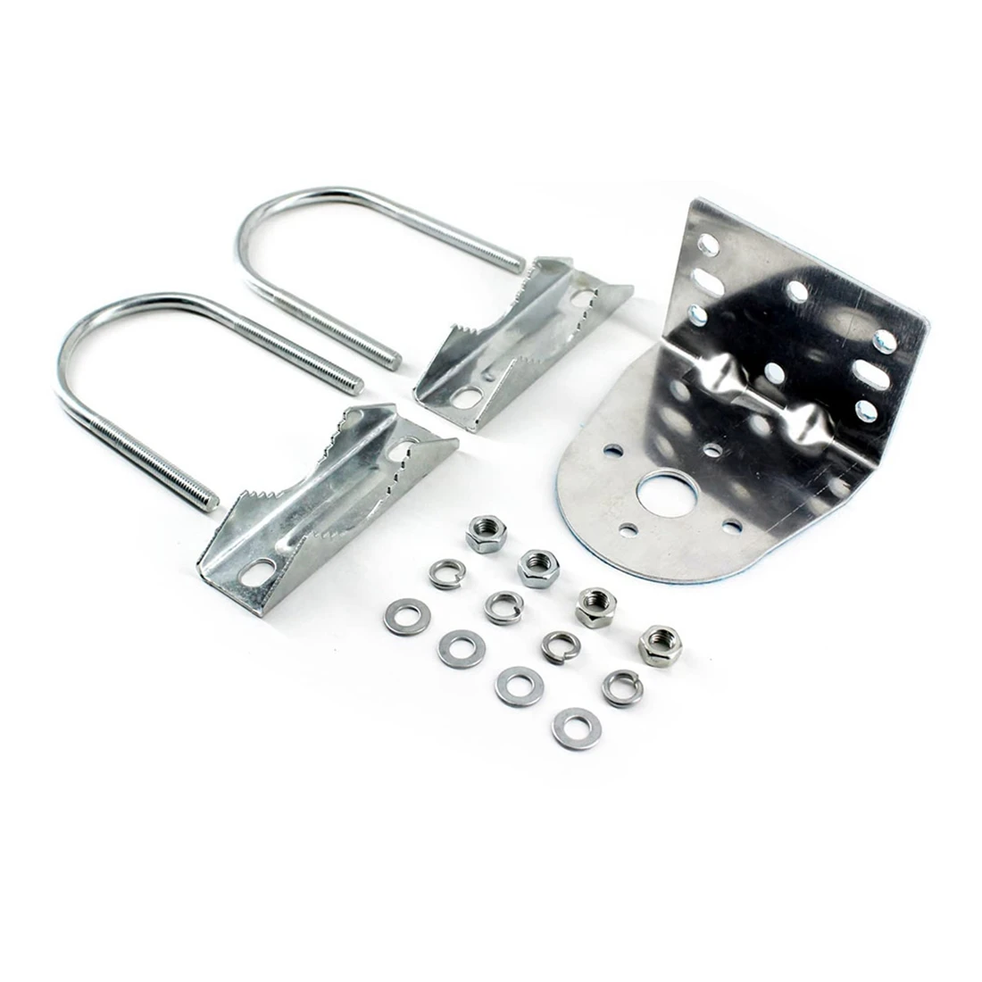 Antenna Mast Clamp with U-Bolts for Ham UHF VHF CB Cellular Trucker Mount Bracket N Female Type