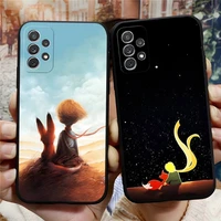 cartoon the little prince phone case for samsung note 20 10 9 8 pro plus ultra m80 m20 m31 m40 m10 j7 j6 prime black soft shell