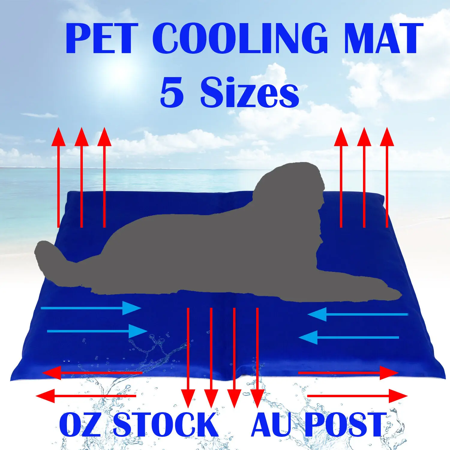 

New Pet Cooling Cool Gel Mattress Mat Dog Cat Bed Non-Toxic Cooling Dog Summer Pad