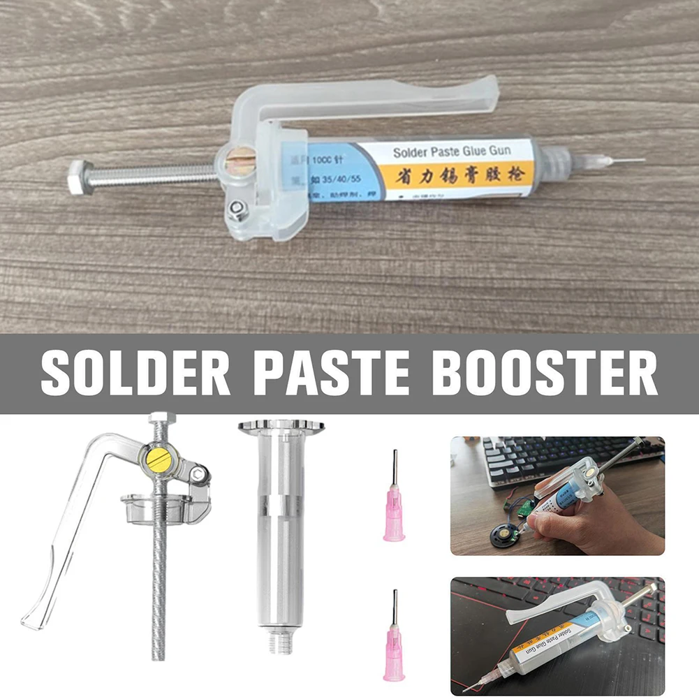 

Flux Syringe Paste Dispenser Plastic+stainless Steel Portable Welding Kit With Needle Glue Booster Gun Flux Universal
