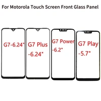 50pcslot for motorola moto g7 plus play power touch screen front outer glass panel lens for moto g7 lcd front glass with oca