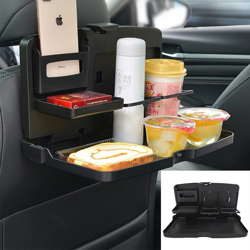 

Universal Bracket Car Folding Cup Holder Food Cup Tray Dining Table Drink Holder Car Interior Storage Shelf Back Seat Supplies