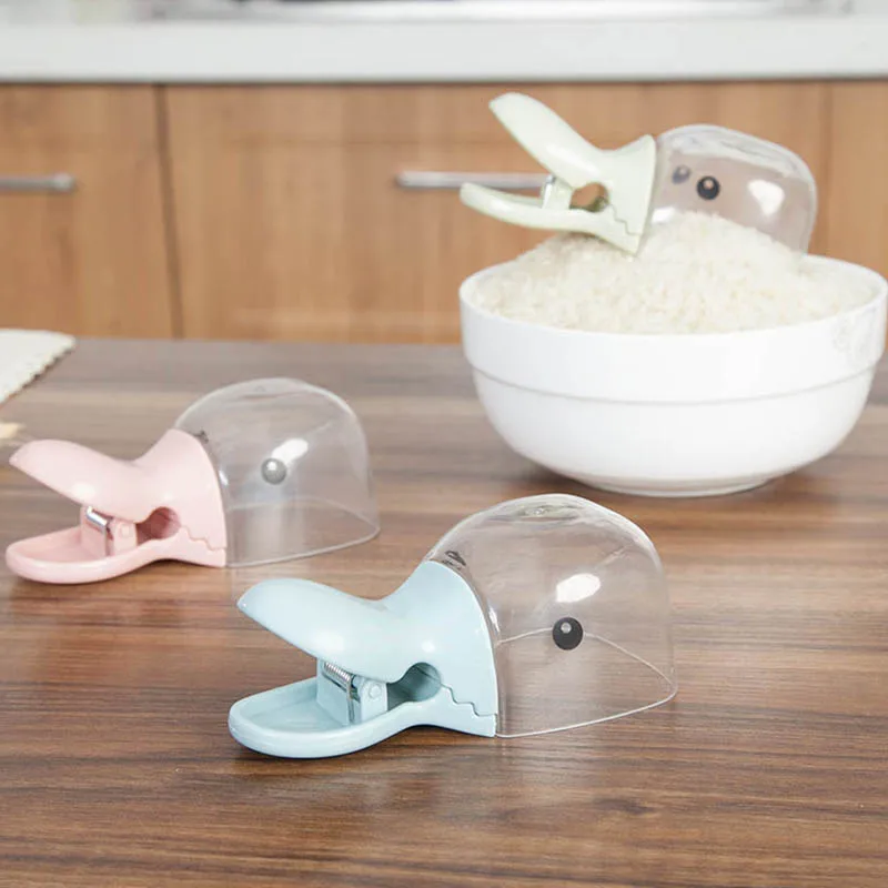 

1 Pcs Duck Shape Water Spoon Multifunction Rice Measuring Cup Rice Shovel Plastic Cereals Rice Bags Sealing Clip Kitchen Gadgets