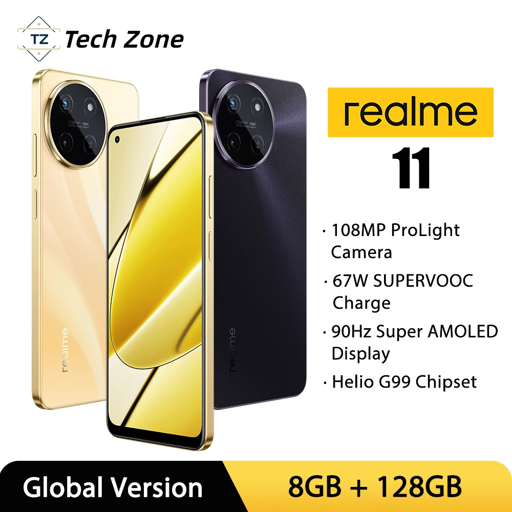 

Смартфон realme 11, 6,4 дюйма, 67 Вт, МП, процессор Helio G99, 90 Гц