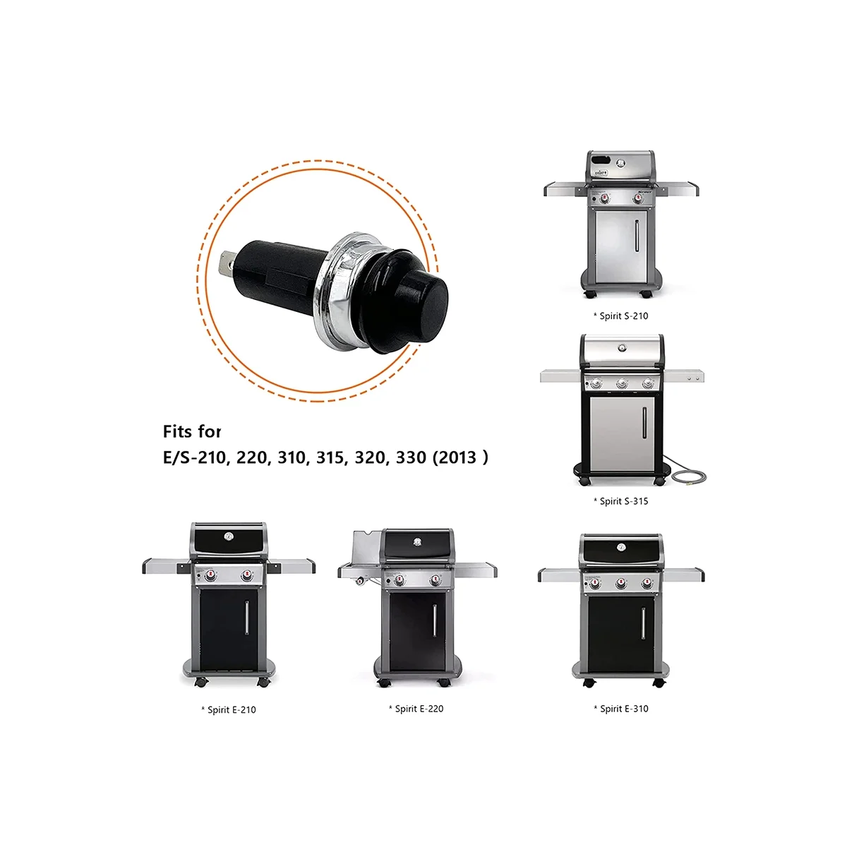 2x кнопка Зажигания 66220/переключатель совместим с Spirit E/S-210 220 310 315 320 330 грили 7642 7643