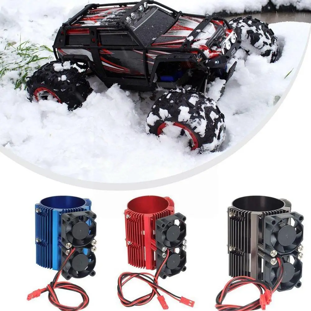 

Engine Radiator Dual Fan Heat Sink Motor Motor Radiator Cooling Accessories Fan Motor Toy Dual 41-43mm P2i6