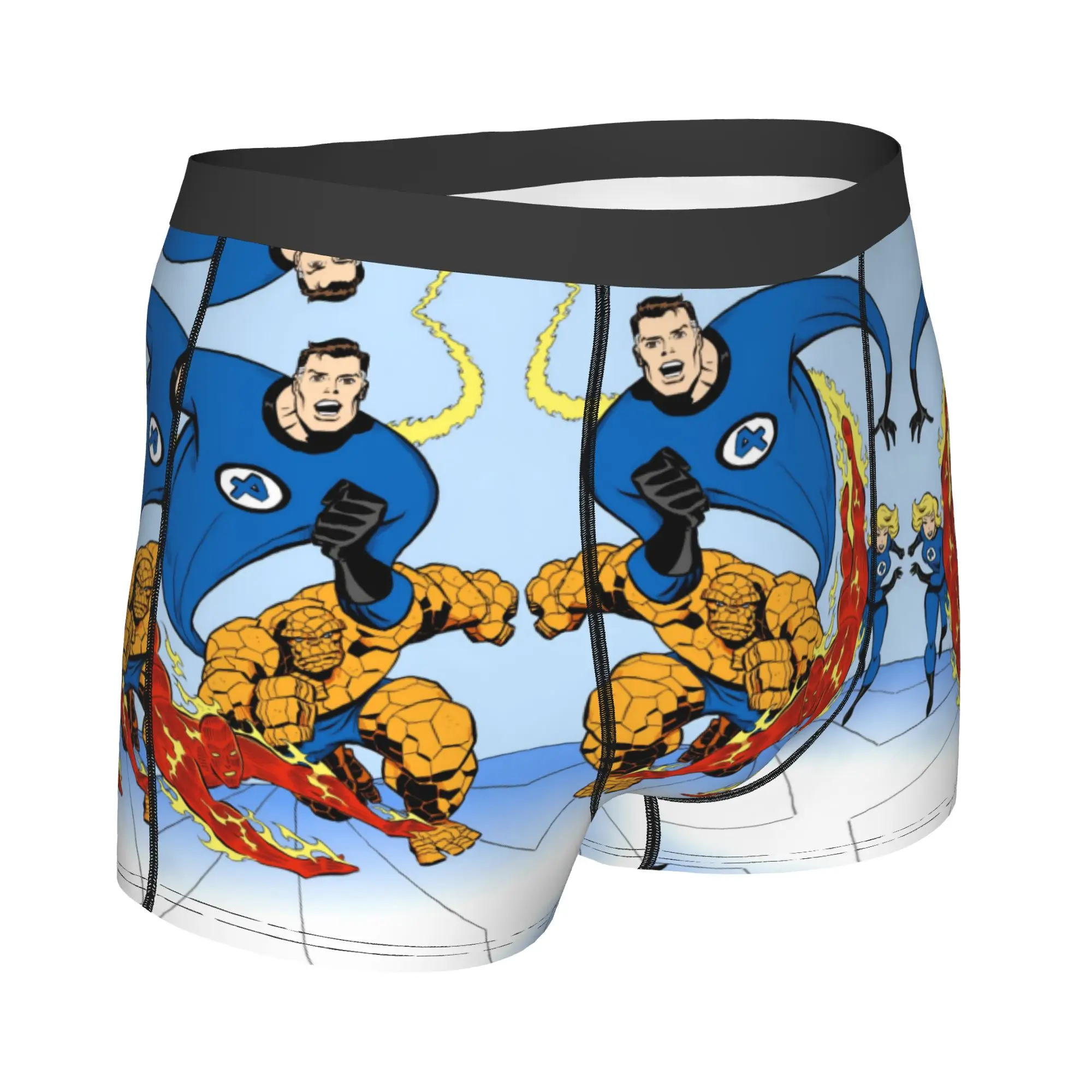 Фото Мужские боксеры Custom Fantastics Anime Fours с 3D-принтом, суперпрочные трусы, дышащие трусы-брифы №4