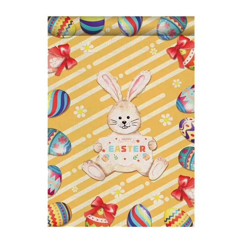 

Easter Themed Garden Flag Bunny Easter Egg Banner Festive Animated Outside Lawn Decorative Flag For Spring Easter Decoration