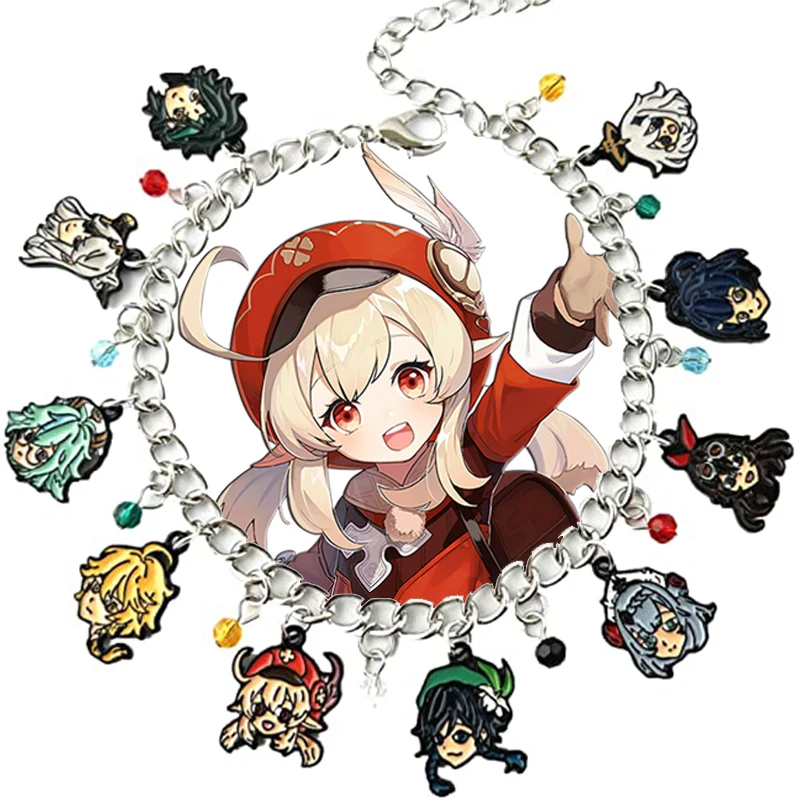 

Genshin Impact Figure Charm Bracelet Anime Cartoon Metal Bracelet Gifts for woman girl Bracelet Souvenir Gift