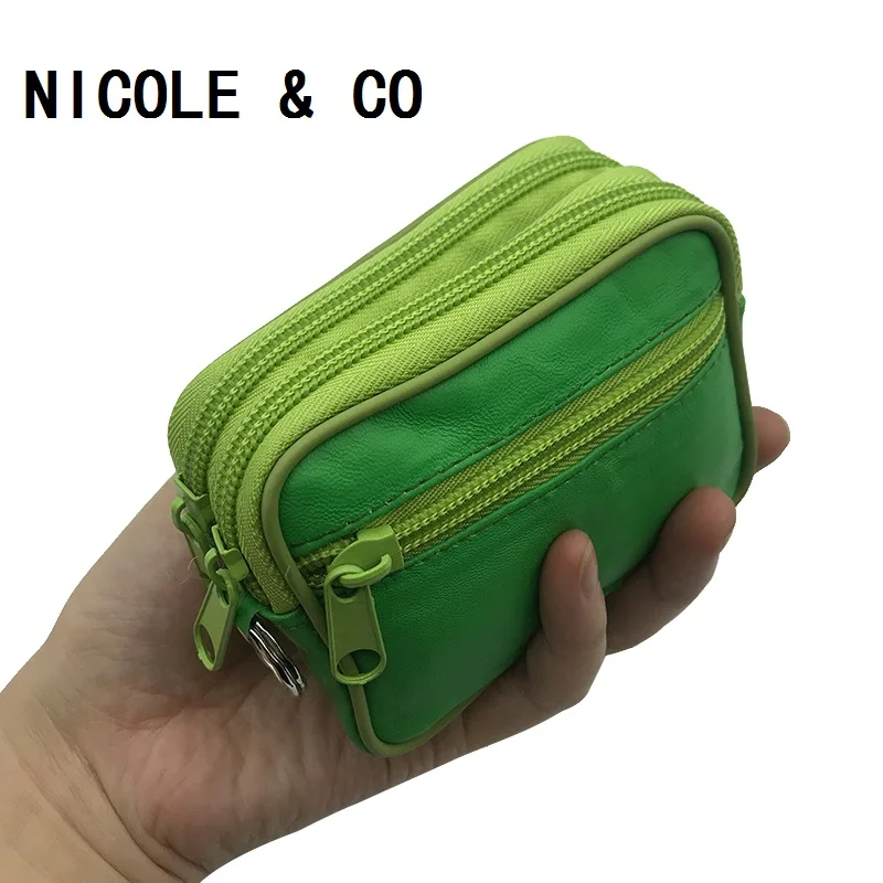 Кошелек NICOLE & CO 2023New для мужчин и женщин бумажник из овечьей кожи на молнии с