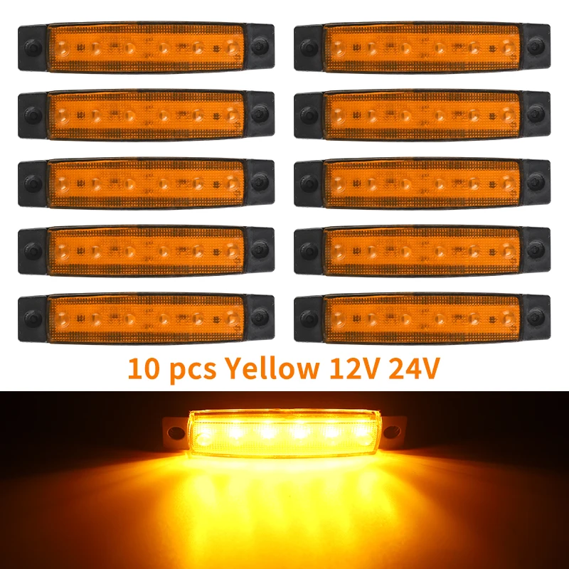 

10 шт., боковые указатели поворота для грузовиков и прицепов