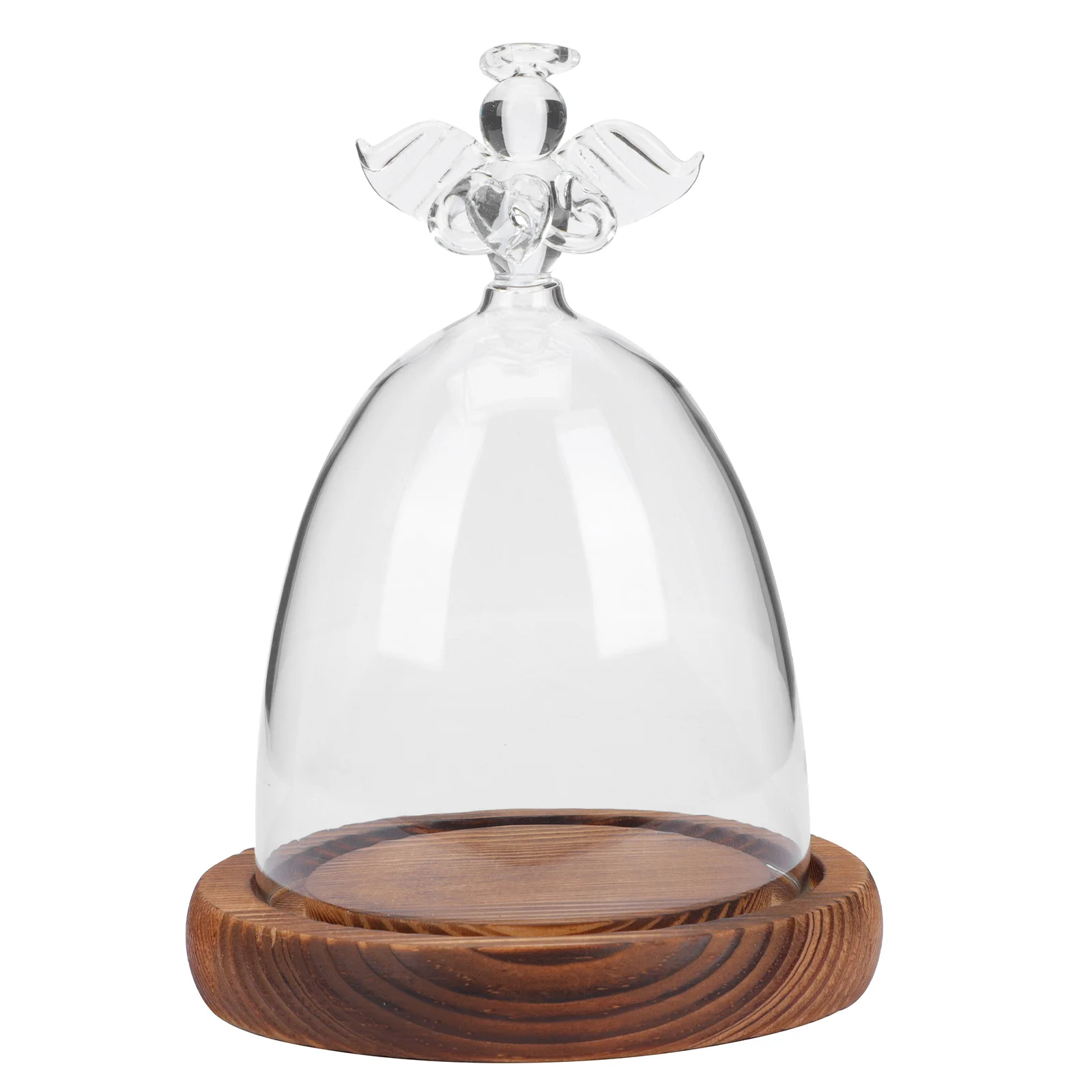 

Angel Glass Cover Dustproof Eternal Flower Transparent Dome Decorative Tabletop Display Case Design
