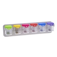 door seasoning condiments with fixed holder with 6 dispenser