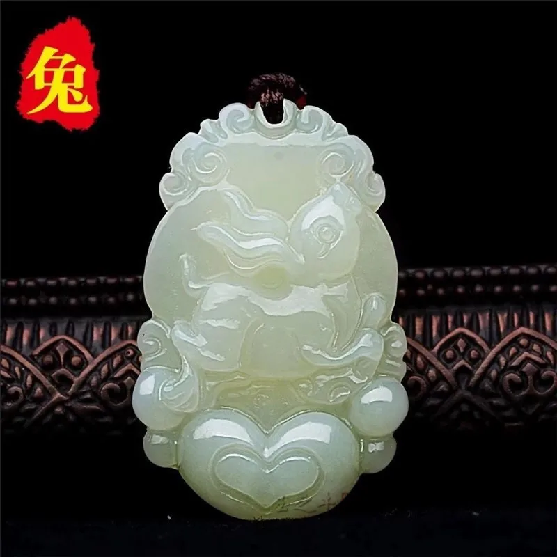 12 дюймов Двенадцать китайских зодиаков натуральный жадеит класса А Бирма нефрит