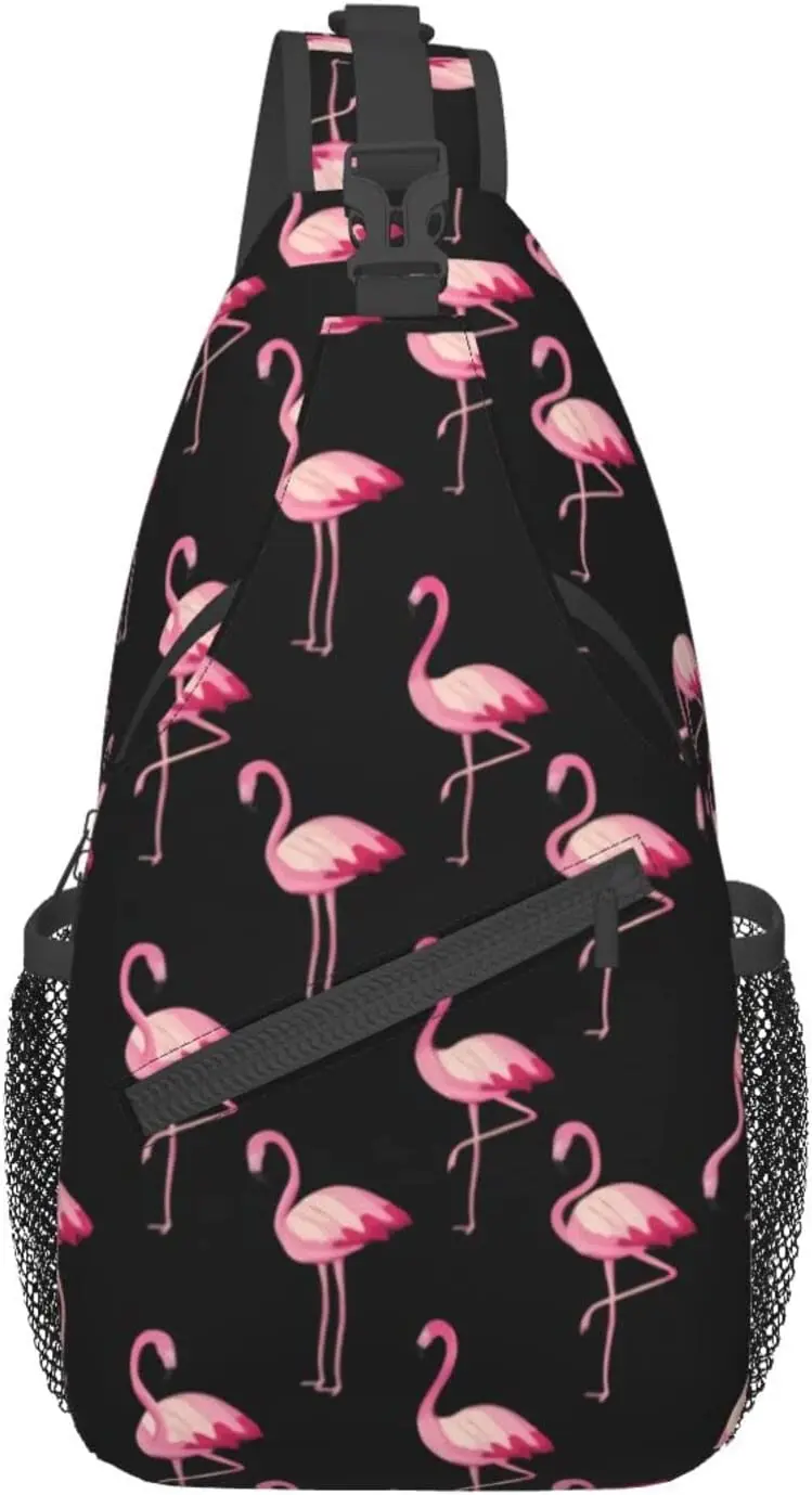 Flamingo Sling Bag, Crossbody Sling Backpack Shoulder Chest Bag Travel Hiking Daypack for Women Men
