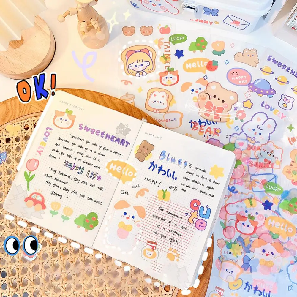 

Cute Self-adhesive Water Cup Decoration Transparent Diy Decorations Stickers Beautiful Decals Sticker Plastic Cups Sticker