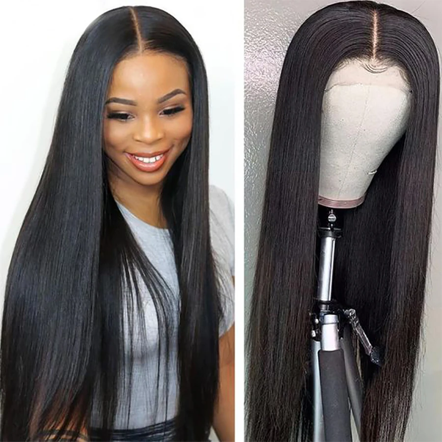 100% Chinese Straight Lace Front Wig Transparent Lace Front Human Hair Wigs For Women 13x6 Hd Lace Frontal Wig Closure Wig