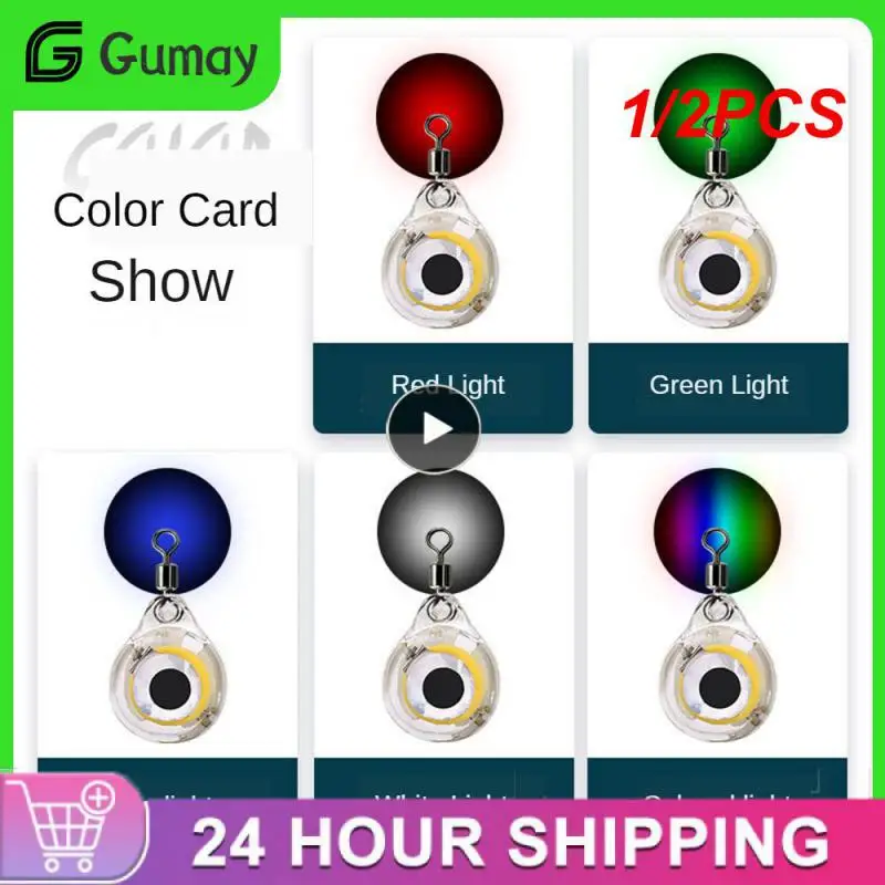 

1/2 шт. приманка, лампа, мини-приманка для рыбной ловли, приманка для подводной рыбалки в форме глубокой капли, приманка для кальмара, светящаяся искусственная приманка, 5 цветов