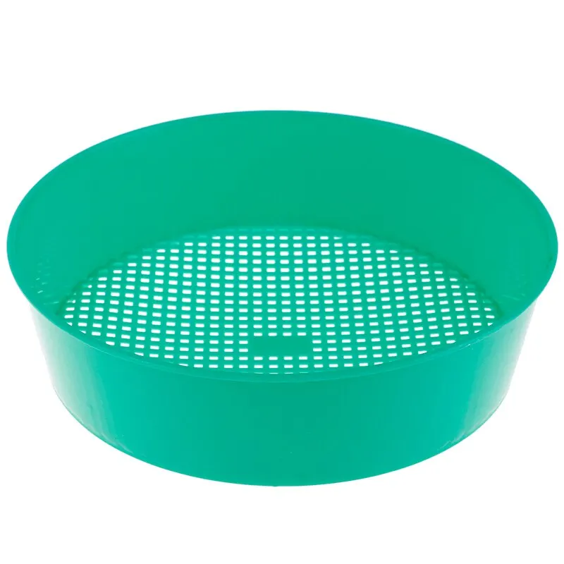 

1pc Plastic Garden Sieve Riddle Green For Composy Soil Stone Mesh Gardening Tool