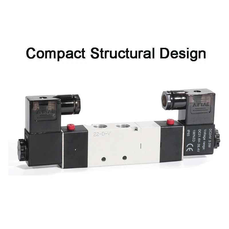 AIRTAC Электромагнитный клапан 5-портовый 3-позиционный