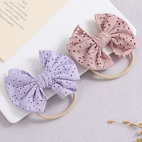 baby hollow out hair bands lace bow children headbands nylon elastic babies hair ties toddler hair accessories newborn headwear