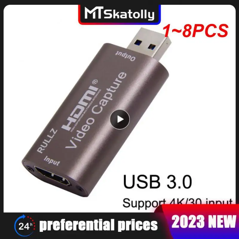 

1 ~ 8 шт. плата захвата аудио и видео 4K 1080P HDMI-совместимая с USB 3,0 запись к DSLR видеокамере Экшн-камера для игр потоковой трансляции