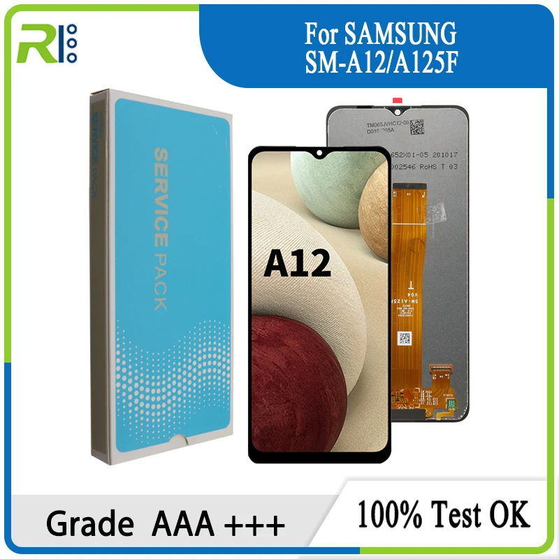 

Original For Samsung Galaxy A12 lcd SM-A12F SM-A12F / DSN lcd Display Touch Screen Digitizer Assembly Replace For Samsung A125 l