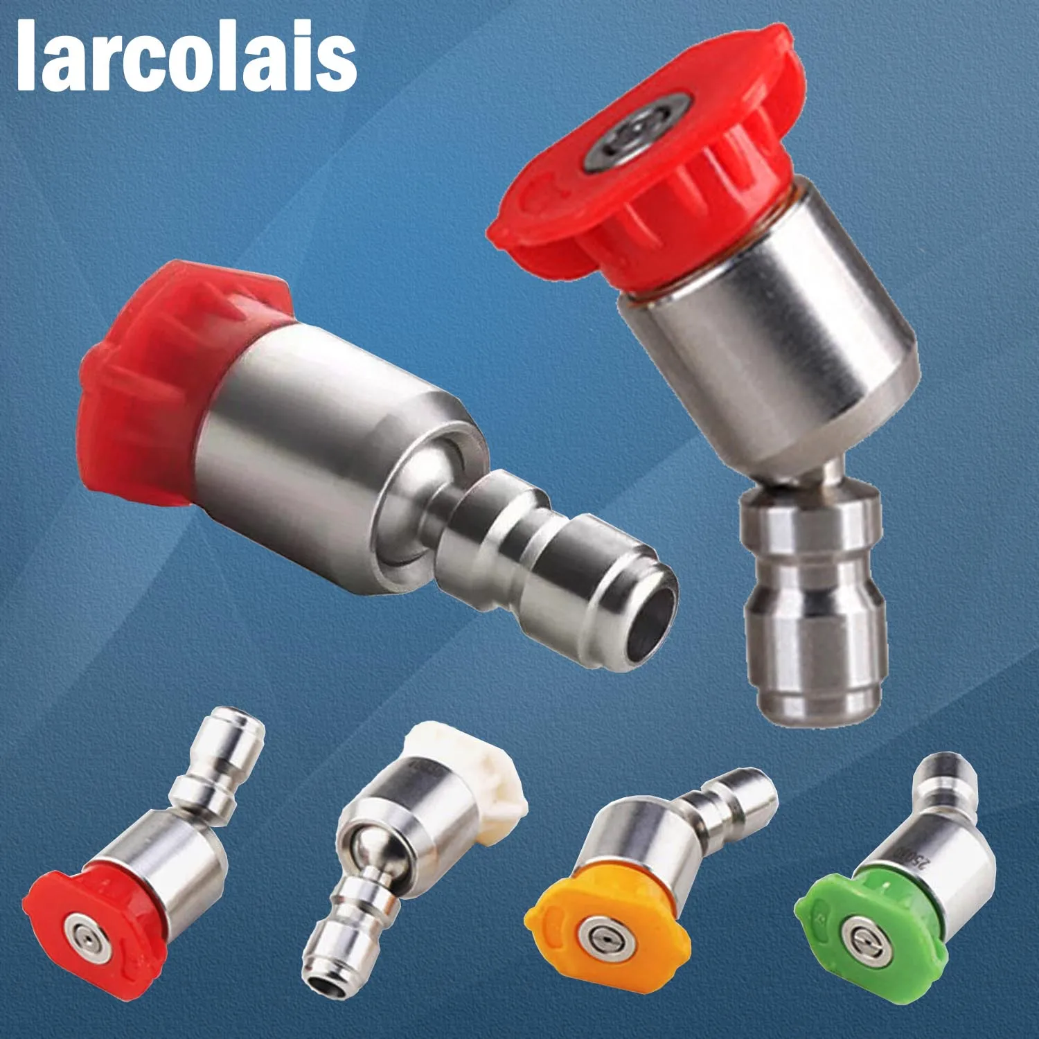 360&deg; Rotatable Pressure Washer Nozzle Spray Tips 1/4" Quick