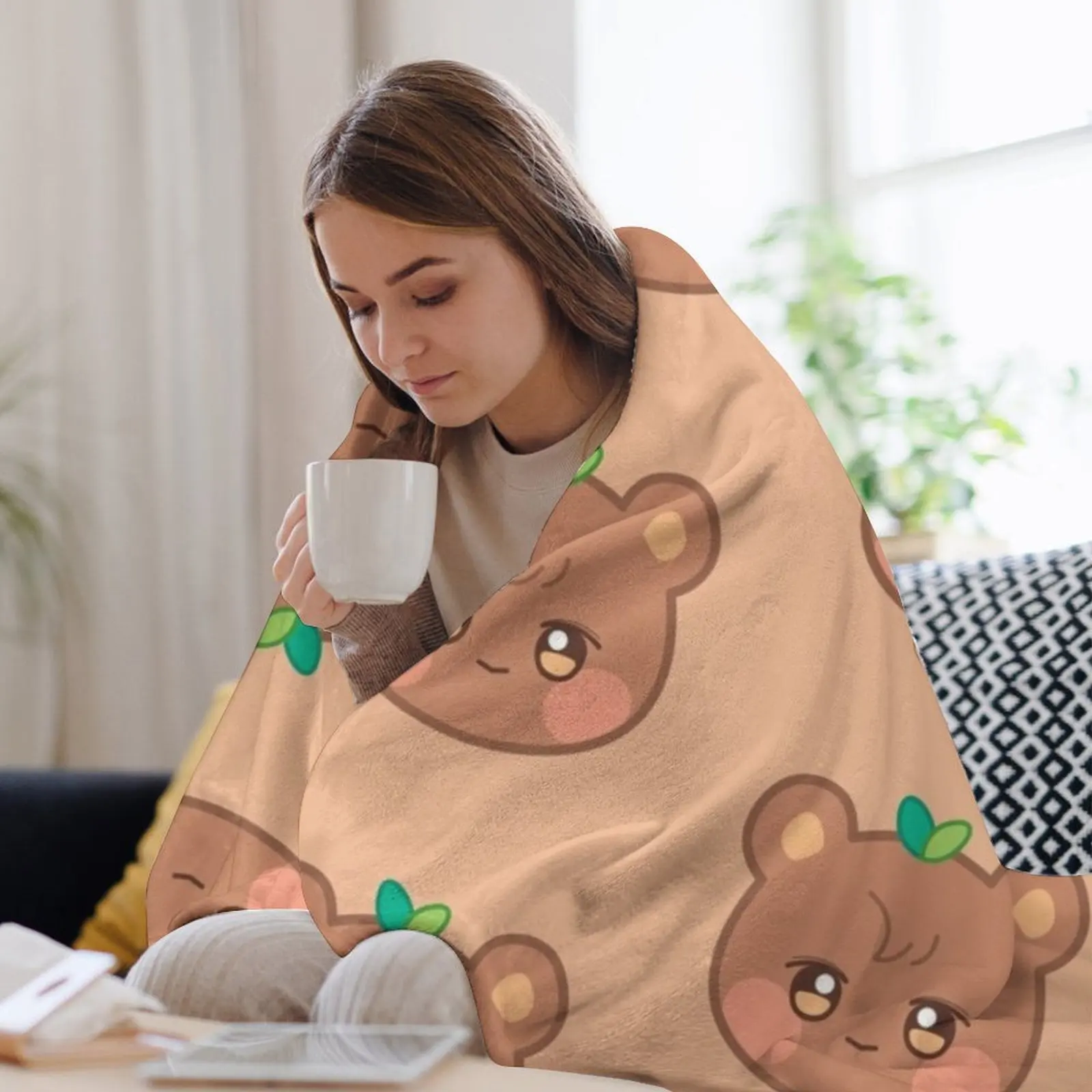 Одеяло Ateez jongho aniteez jjongbear для малышей диваны теплые декоративные одеяла кроватей