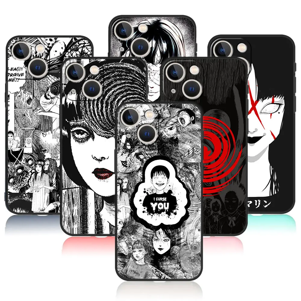 

Cell Horror Manga Junji Ito For Apple iPhone XS 7 XR 11 12 8 Plus 14 13 Pro Max X Mini SE2022 SE2 6 5S 6S SE Fundas