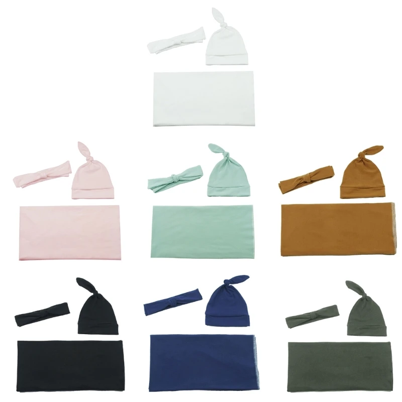 

3 in 1 Newborn Swaddle Blanket Photography Props for Baby Boys Girls Infant Wrap