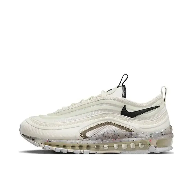 Nike Air Max 97 мужская и женская бежевая черная на воздушной подушке амортизирующая