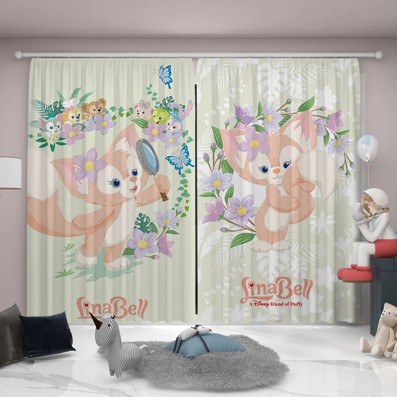 

Disney Cute Lingna Belle Window Curtains for Children's Room Shading Curtain for Bedroom Shading Curtain Home Decoration