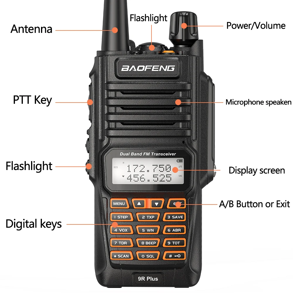 Портативная рация Baofeng UV-9R PLUS 10 Вт км 2 шт. | Мобильные телефоны и аксессуары
