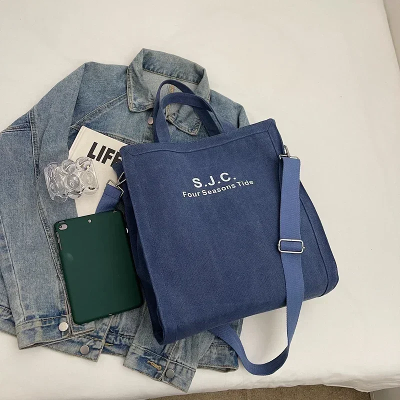 Холщовая сумка для студентов колледжа новая повседневная универсальная