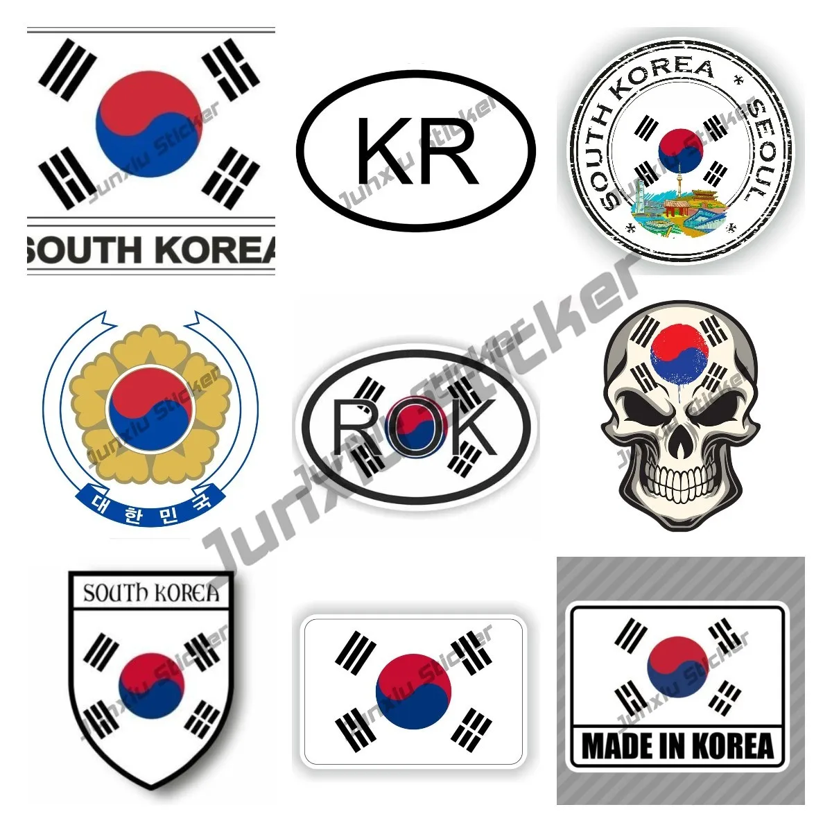 Южнокорейский флаг Виниловая наклейка 대민국 забавная Корейская на окно