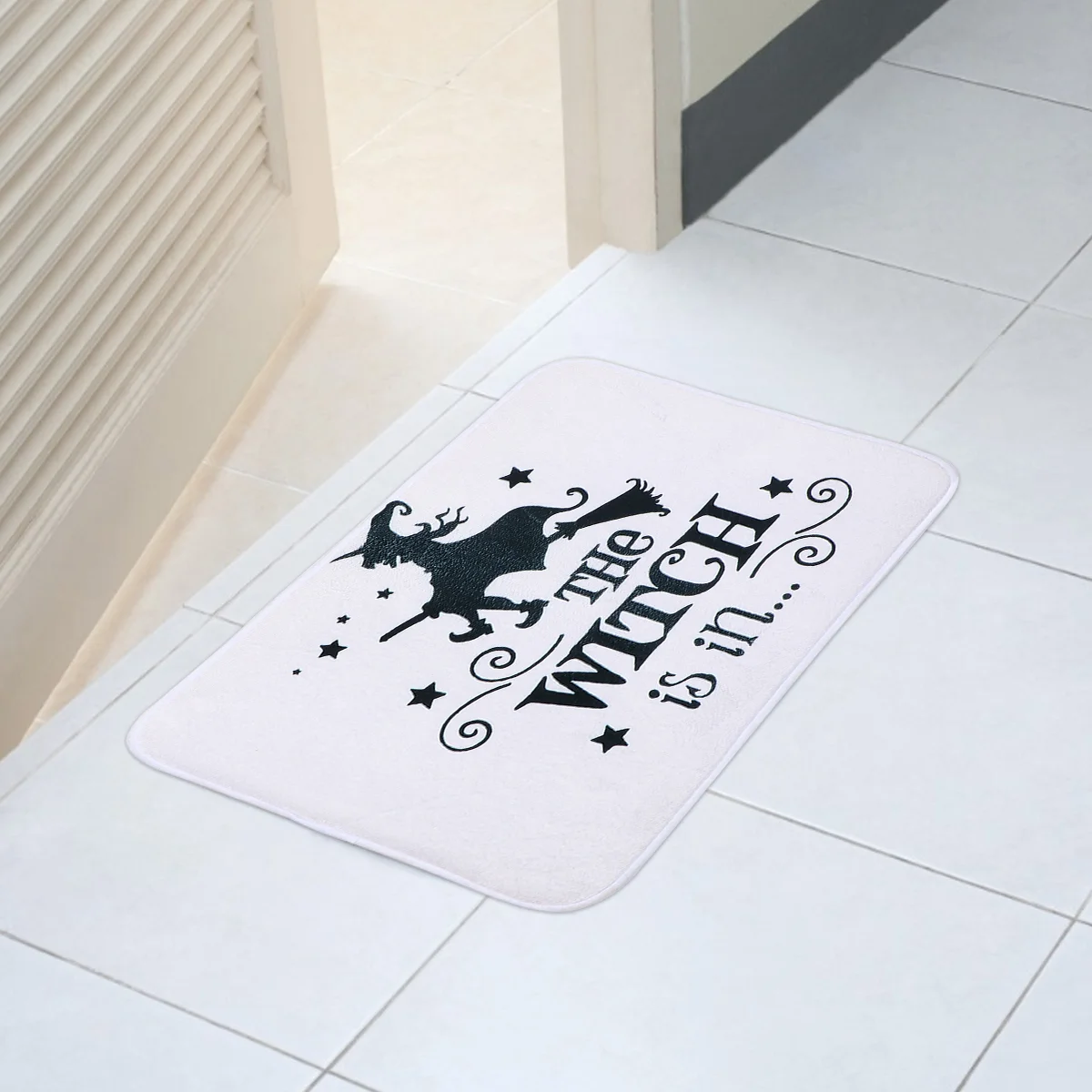 

Carpet Rug Witch Welcome Mat Doormat Oblong Rugs Rubber Anti Pumpkin Door Pattern Living Roomentrance Property Porch Front
