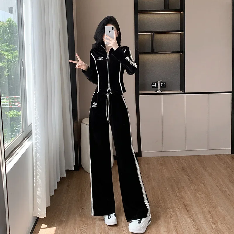 Осень/зима 2023 новый женский повседневный спортивный костюм Pleuche элитные