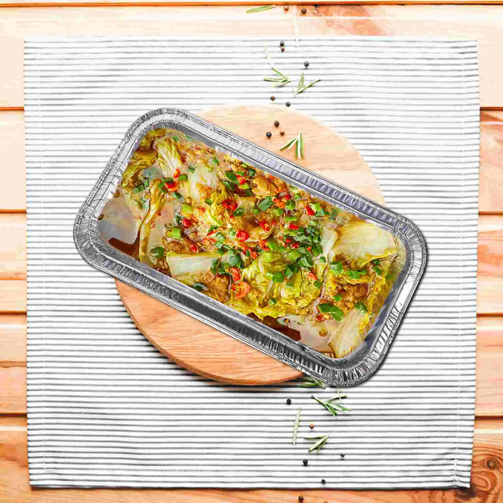 

10 Pcs Baking Pan Cookie Cake Aluminum Foil Pans Disposable Bread Roasting Ovens Lunch Box