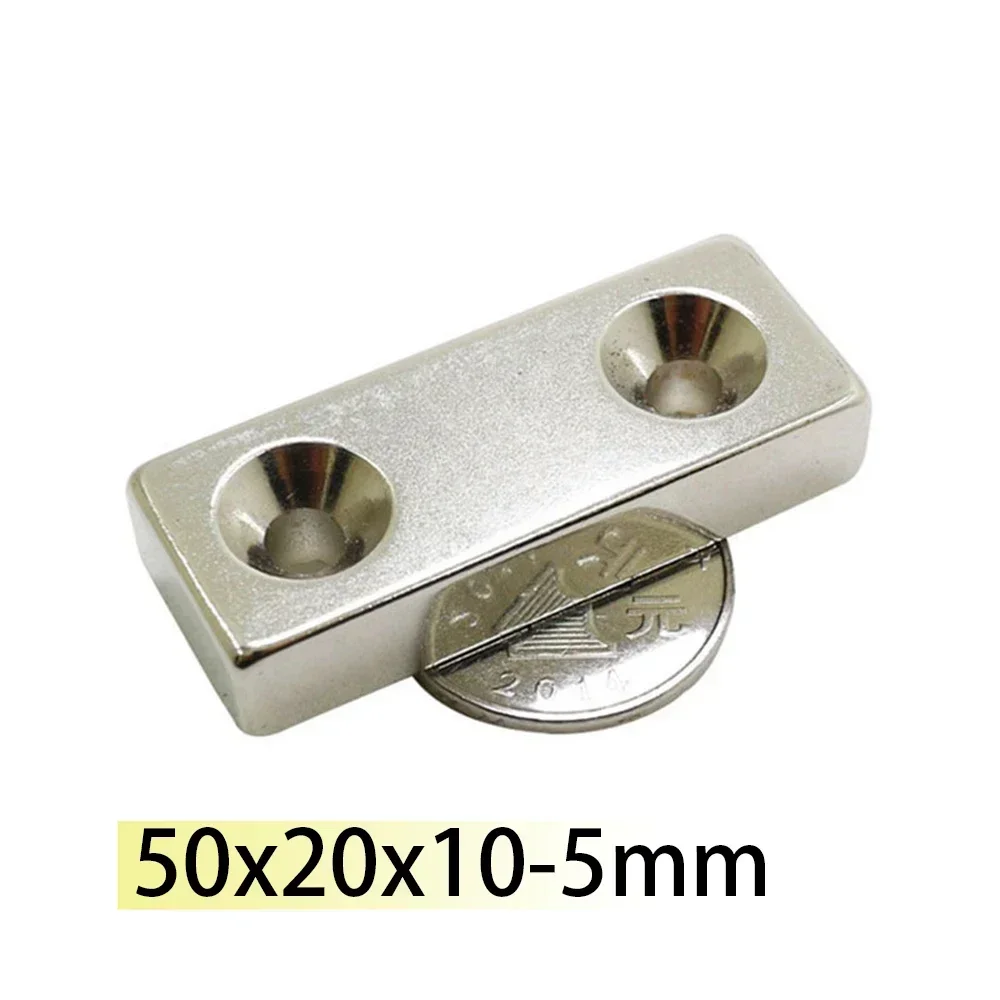 N35 50x20x10-5 блочные магниты с потайной головкой и полосой отверстиями двигатель