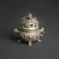 antique brass tenglong incense burner desktop decoration embossed dragon sandalwood incense burner crafts