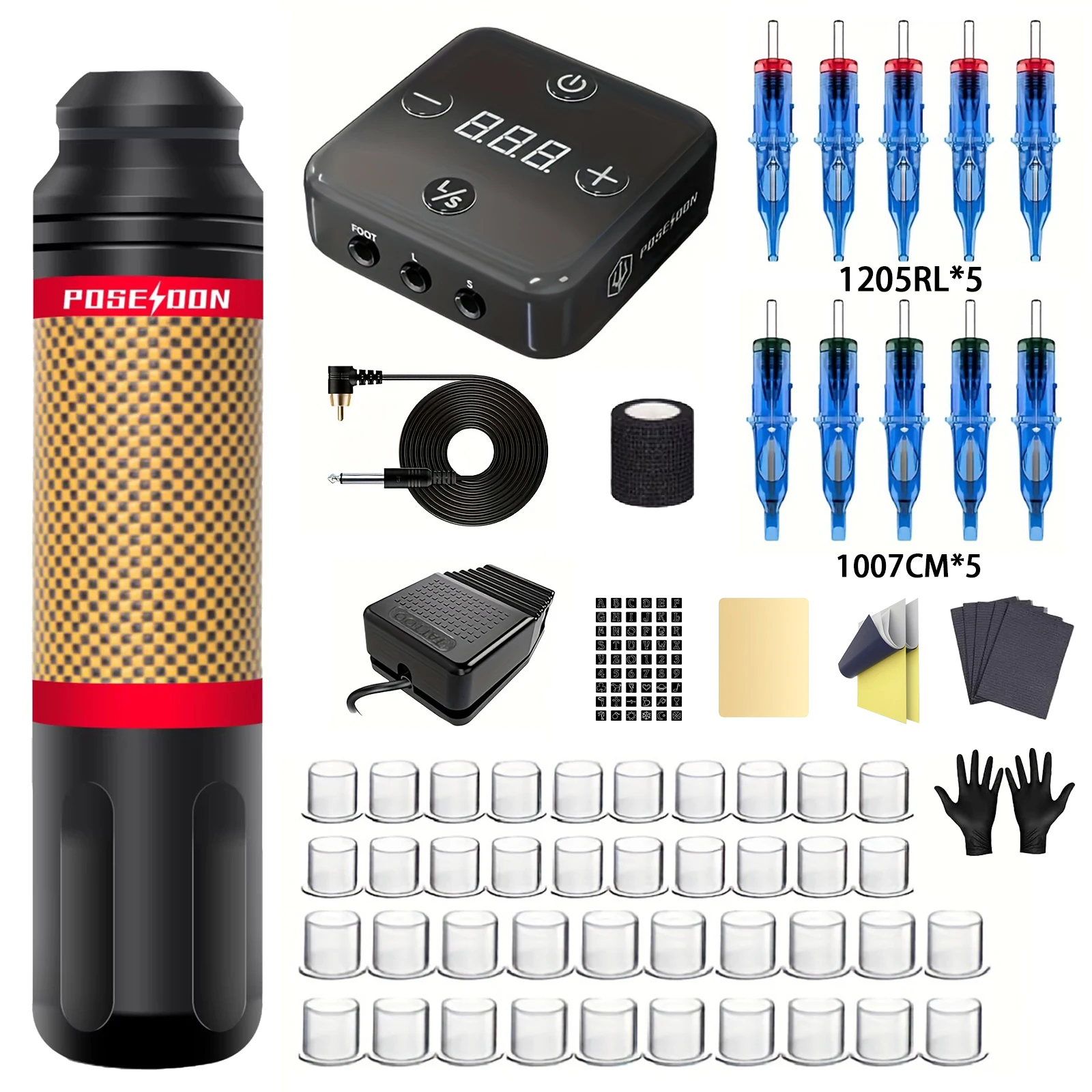 Набор Для Татуировки Poseidon Профессиональный Машинок Перманентного Макияжа