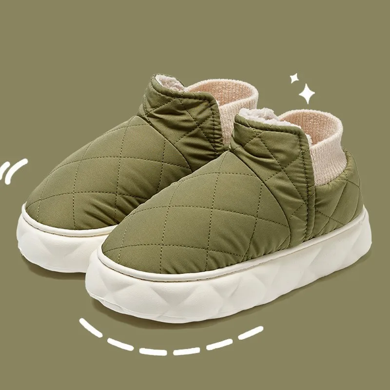 Женские зимние ботинки с хлопковой подкладкой теплые Нескользящие унисекс на