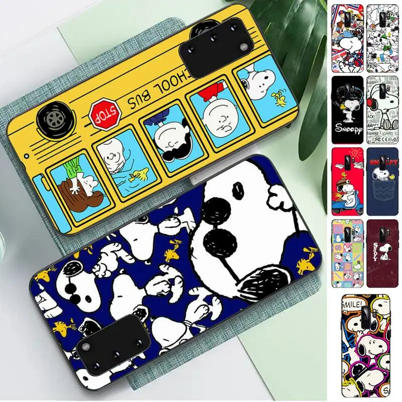 

BANDAI Cartoon Dog snoopy Phone Case for Samsung S10 21 20 9 8 plus lite S20 UlTRA 7edge