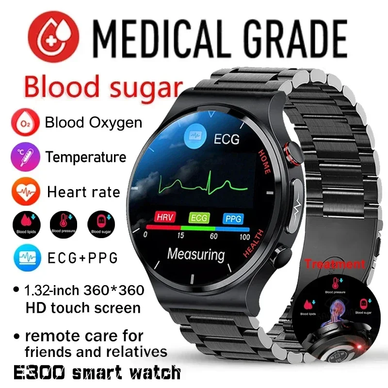 

New ECG+PPG Health Smart Watches Men Heart Rate Blood Pressure Fitness Tracker IP68 Waterproof Smartwatch for Android Ios Phone